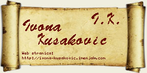 Ivona Kušaković vizit kartica